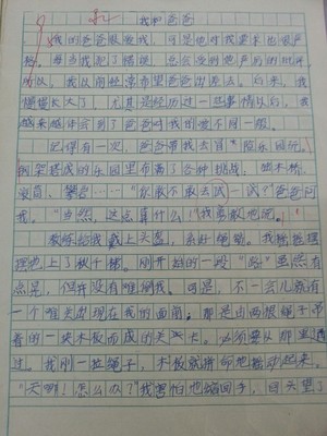 小学四年级作文：《爸爸我想对你说》杜奕辰