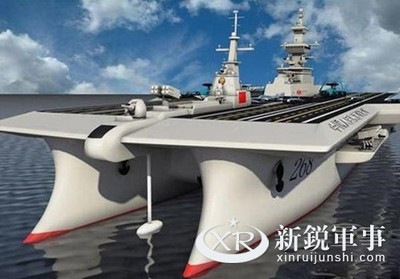 中国打造50-60万吨级三体二层巨型航母！ 50万吨级巨型航母