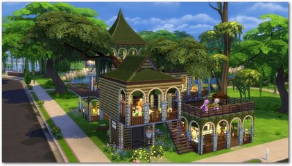Sims4-仙子森林树屋Fairyforesttreehouse(童话自然风格。20x30.适 forest fairy tale