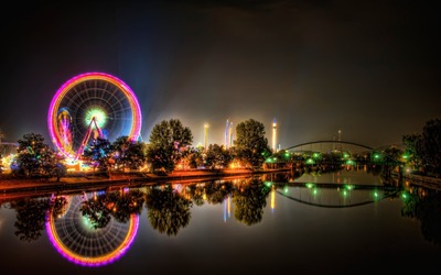 唯美城市夜景法兰克福桌面高清壁纸 纽约夜景高清壁纸