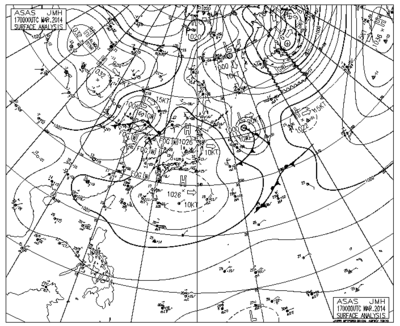怎样分析日本气象传真图 气象传真图分析