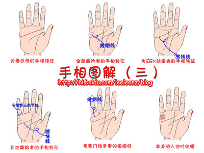 指纹算命图解（上）（绝无仅有的版本） 手纹算命图解