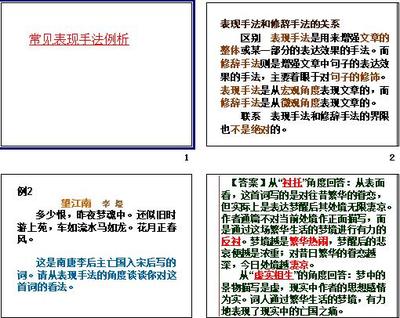 古代诗歌常用的表现手法 中国诗歌主题分类