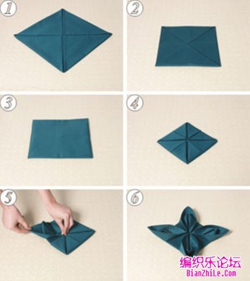 珍藏版餐巾折花大全（图解制作过程） 简单餐巾折花60种图解
