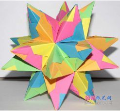 立体五角星折纸大全 图解 立体折纸花球大全图解