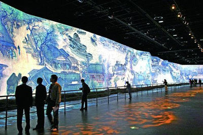 上海世博会中国馆“清明上河图”动画版视频， 世博会动态清明上河图