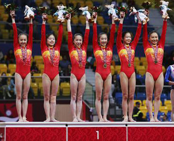 中国体操队那些被禁了的逆天动作 中国女子体操队