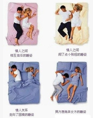 情侣间的十种睡姿 你最喜欢哪一种？（图） 睡姿判断情侣间关系
