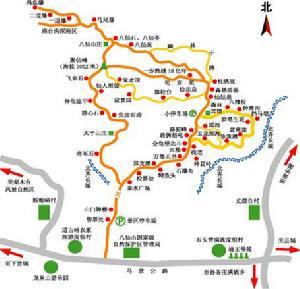 天津---蓟县 八仙山国家级自然保护区 天津蓟县八仙山地图