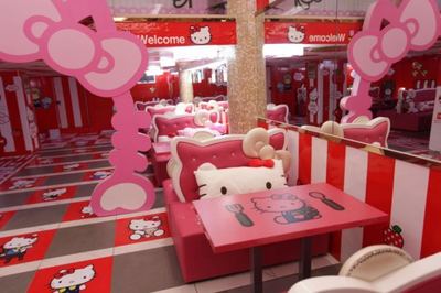 Hello Kitty主题餐厅惊现厦门，美萌呆~ 厦门hellokitty海景房