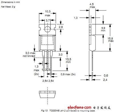 可控硅 BT136 参数及管脚封装图 可控硅bt136