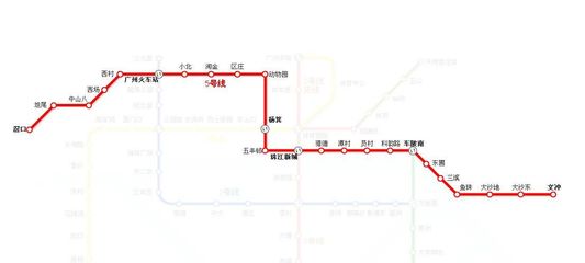 广州地铁一至五号线线路图 广州地铁5号线线路图