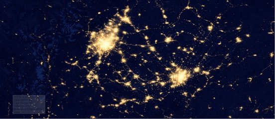 中国城市夜景卫星航拍图集 中国城市夜景卫星图