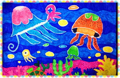 海底是什么颜色的？ 海底世界简笔画带颜色