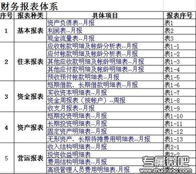 财务报表大全:资产负债表,损益表,利润表、现金流量表格式下载