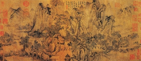 中国山水画欣赏【组图】 中国古代山水画欣赏一