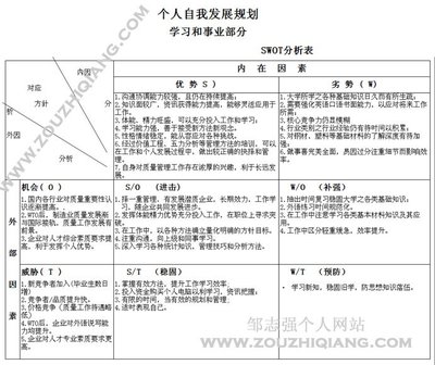 求职时如何对自己进行SWOT分析-例子 swot分析法例子