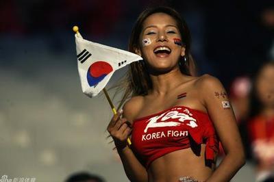 世界杯最美的女球迷！（组图） 2014世界杯韩国女球迷