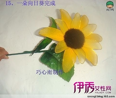 丝网花的制作方法 丝网花制作教程向日葵