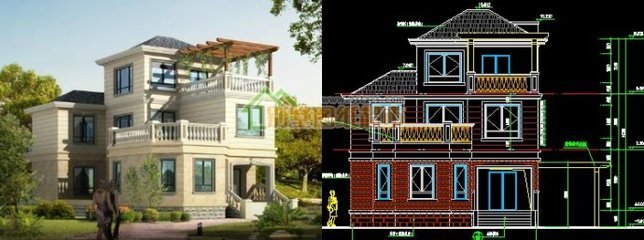[转载]《别墅设计图纸及效果图大全》2012精华版，农村自建房设计 自建房设计效果图
