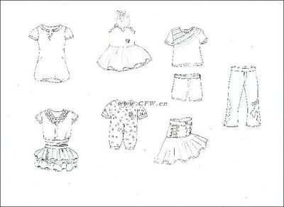 儿童服装设计图 厂服设计