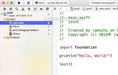 Swift编程语言入门实战系列教程（四）---从swift调用C函数的例子 swift编程实战