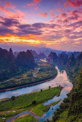 桂林山水美景 泰山美景