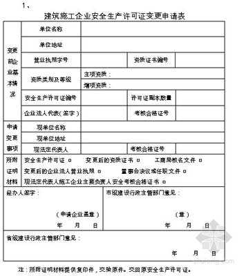 江苏省建筑企业安全生产许可证延期申请资料 施工许可证延期申请