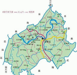 中国行政地图--涪陵地图 中国行政地图