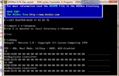 dosbox使用和设置 dosbox使用debug