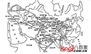  唐代丝绸之路路线图 建设“丝绸之路经济带”的“西咸沣东路线图”
