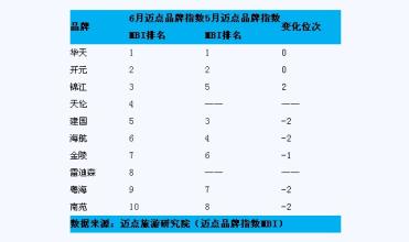  国内酒店品牌 6月国内酒店品牌风云榜TOP10分析