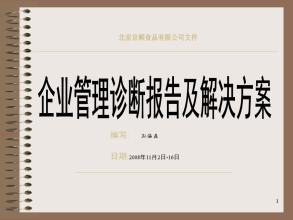  精益管理诊断报告 A公司管理诊断报告