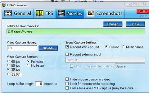 fraps怎么开始录像 Fraps怎么录像