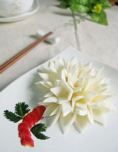 丽花茭白 鲜花般的美食----丽花茭白