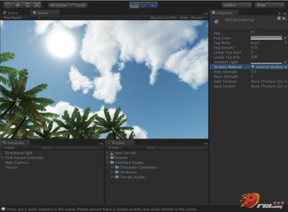 unity3d天空盒子素材 如何在unity3d中创建天空