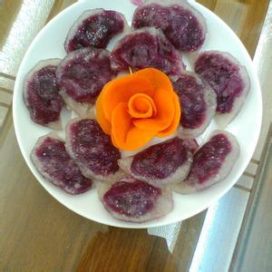 紫薯馅汤圆的做法 ＂橙紫配＂－－橙色紫薯汤圆－－汤圆馅的做法