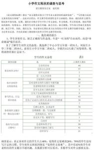 小学生调查报告范文 小学教育调查报告优秀范文