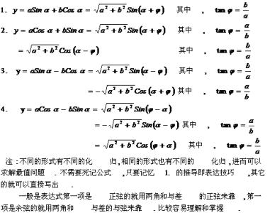 高一数学公式大全总结 高一数学公式大全