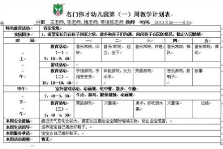 幼儿园秋学期工作总结 幼儿园2014年秋学期保教工作计划