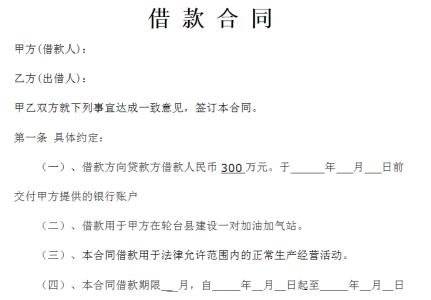 小额贷款借款合同 个人小额信用贷款借款合同