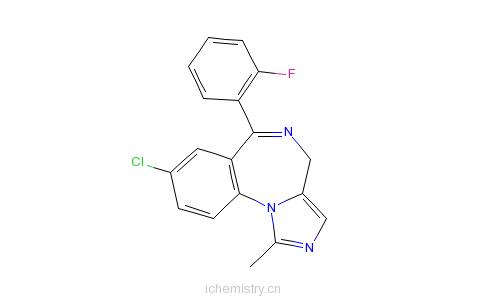 化学分子结构式 咪达唑仑 咪达唑仑-化学名称，咪达唑仑-分子结构式