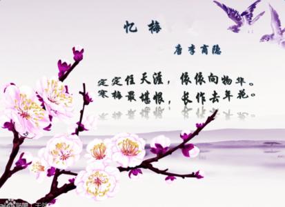 赞美梅花的诗句 关于梅花的诗句