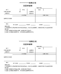 出差申请报告范文 出差申请报告