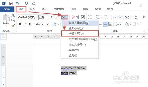 word字母大小写转换 Word2013大小写字母如何相互转换