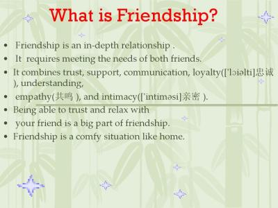 英语演讲比赛演讲稿 friendship(英语演讲比赛稿)