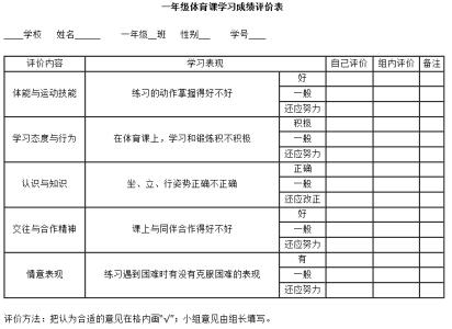 小学一年级体育说课稿 一年级体育说课