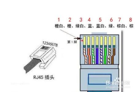 网线水晶头接法图解 图解水晶头的接法