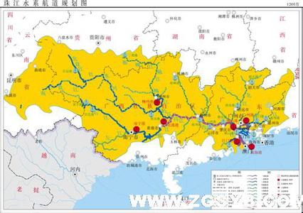 珠江流域水系图 珠江 珠江-概述，珠江-水系构成