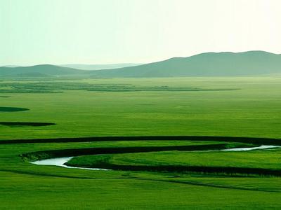 呼伦贝尔大草原的河流 呼伦贝尔大草原风景图片